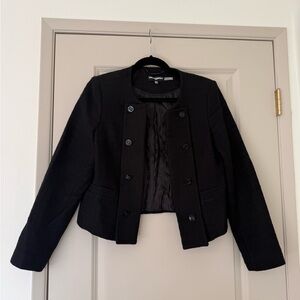 Karl Lagerfeld Black Textured Blazer | Size S